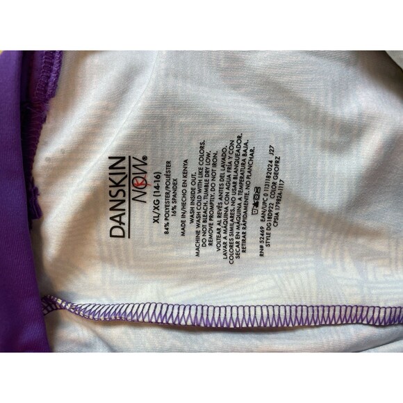 Danskin Girls XL 14/16 LeotardFreestyle Unitard Dance Gymnastics Crisscross Purp - Picture 6 of 6
